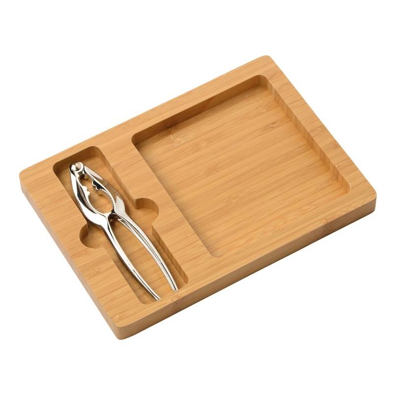 Souprava louskáček na ořechy a bambusová miska Souprava louskáček na ořechy a bambusová miska